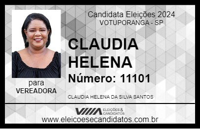 Candidato CLAUDIA HELENA 2024 - VOTUPORANGA - Eleições