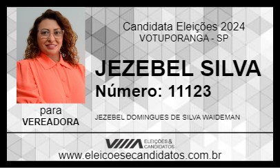 Candidato JEZEBEL SILVA 2024 - VOTUPORANGA - Eleições