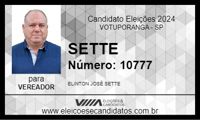 Candidato SETTE 2024 - VOTUPORANGA - Eleições