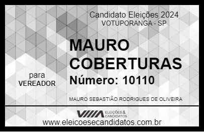 Candidato MAURO COBERTURAS 2024 - VOTUPORANGA - Eleições