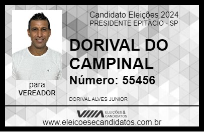 Candidato DORIVAL DO CAMPINAL 2024 - PRESIDENTE EPITÁCIO - Eleições