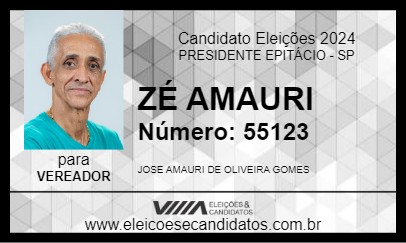 Candidato ZÉ AMAURI 2024 - PRESIDENTE EPITÁCIO - Eleições