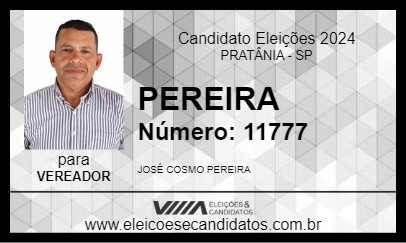 Candidato PEREIRA 2024 - PRATÂNIA - Eleições