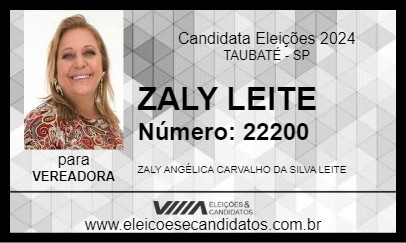 Candidato ZALY LEITE 2024 - TAUBATÉ - Eleições