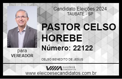 Candidato PASTOR CELSO HOREBE 2024 - TAUBATÉ - Eleições