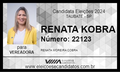 Candidato RENATA KOBRA 2024 - TAUBATÉ - Eleições