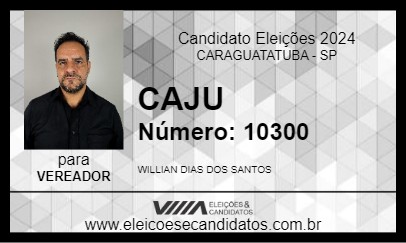 Candidato CAJU  2024 - CARAGUATATUBA - Eleições