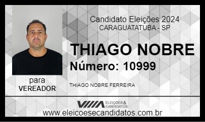 Candidato THIAGO NOBRE 2024 - CARAGUATATUBA - Eleições