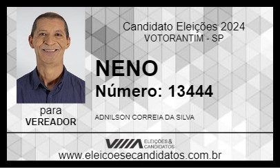 Candidato NENO 2024 - VOTORANTIM - Eleições