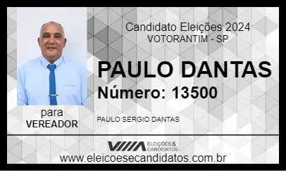 Candidato PAULO DANTAS 2024 - VOTORANTIM - Eleições