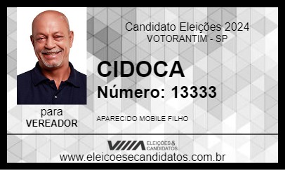 Candidato CIDOCA 2024 - VOTORANTIM - Eleições