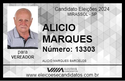 Candidato ALICIO MARQUES 2024 - MIRASSOL - Eleições