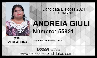 Candidato ANDREIA GIULI 2024 - POLONI - Eleições