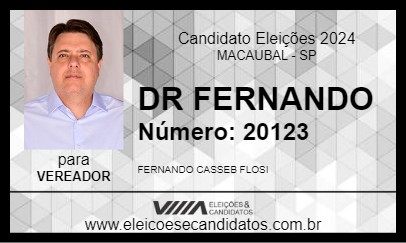 Candidato DR FERNANDO 2024 - MACAUBAL - Eleições