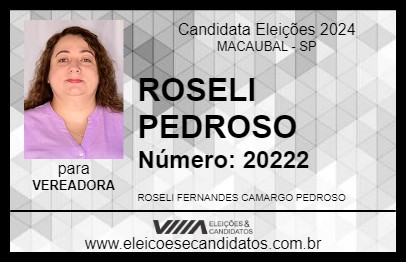 Candidato ROSELI PEDROSO 2024 - MACAUBAL - Eleições