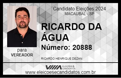 Candidato RICARDO DA ÁGUA 2024 - MACAUBAL - Eleições