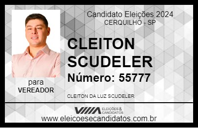 Candidato CLEITON SCUDELER 2024 - CERQUILHO - Eleições