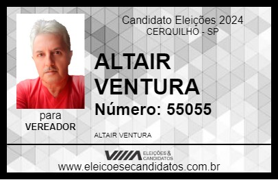 Candidato ALTAIR VENTURA 2024 - CERQUILHO - Eleições