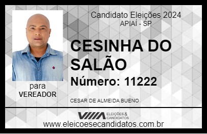 Candidato CESINHA DO SALÃO 2024 - APIAÍ - Eleições