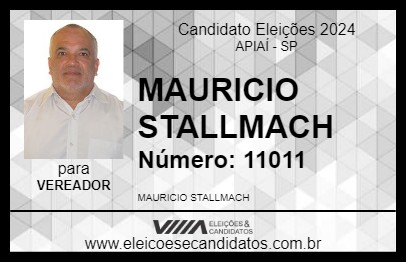 Candidato MAURICIO STALLMACH 2024 - APIAÍ - Eleições