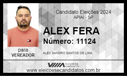 Candidato ALEX FERA 2024 - APIAÍ - Eleições