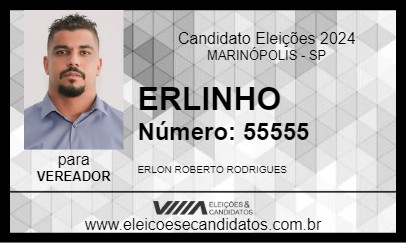 Candidato ERLINHO 2024 - MARINÓPOLIS - Eleições