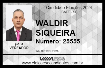 Candidato WALDIR SIQUEIRA 2024 - IBATÉ - Eleições