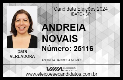 Candidato ANDREIA NOVAIS 2024 - IBATÉ - Eleições