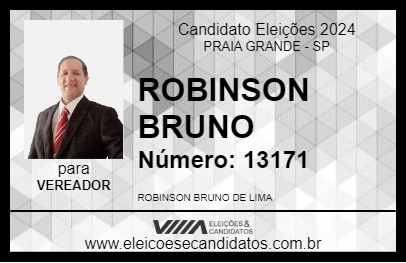 Candidato ROBINSON BRUNO 2024 - PRAIA GRANDE - Eleições