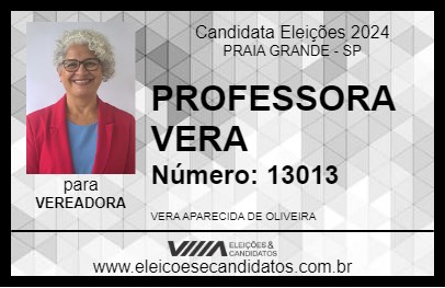 Candidato PROFESSORA VERA 2024 - PRAIA GRANDE - Eleições