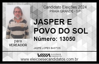 Candidato JASPER E POVO DO SOL 2024 - PRAIA GRANDE - Eleições