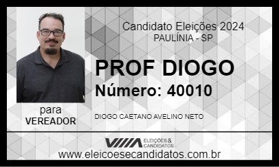 Candidato PROF DIOGO 2024 - PAULÍNIA - Eleições