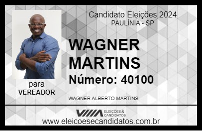 Candidato WAGNER MARTINS 2024 - PAULÍNIA - Eleições