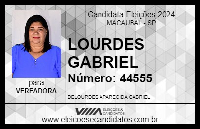 Candidato LOURDES GABRIEL 2024 - MACAUBAL - Eleições