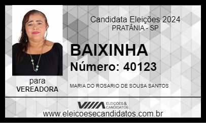 Candidato BAIXINHA 2024 - PRATÂNIA - Eleições