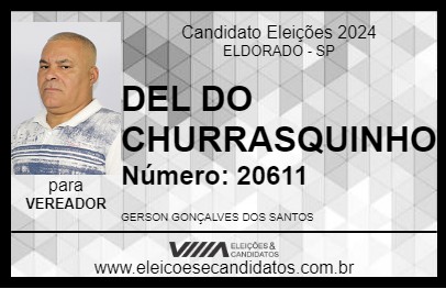 Candidato DEL DO CHURRASQUINHO 2024 - ELDORADO - Eleições