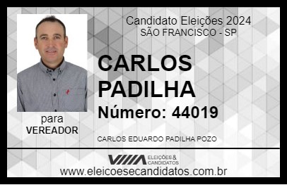 Candidato CARLOS PADILHA 2024 - SÃO FRANCISCO - Eleições