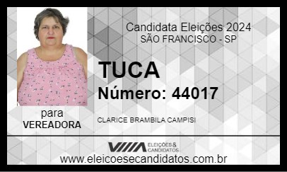 Candidato TUCA 2024 - SÃO FRANCISCO - Eleições