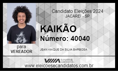 Candidato KAIKÃO 2024 - JACAREÍ - Eleições