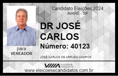 Candidato DR JOSÉ CARLOS 2024 - AVARÉ - Eleições