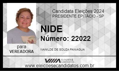 Candidato NIDE 2024 - PRESIDENTE EPITÁCIO - Eleições