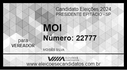 Candidato MOI 2024 - PRESIDENTE EPITÁCIO - Eleições