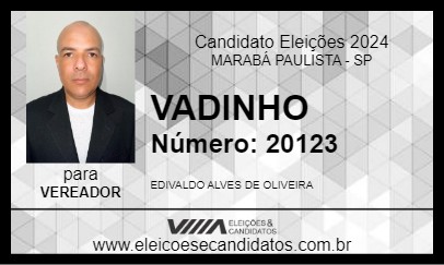 Candidato VADINHO 2024 - MARABÁ PAULISTA - Eleições