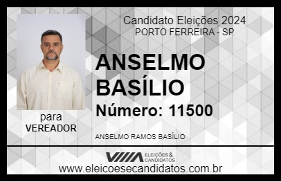 Candidato ANSELMO BASÍLIO 2024 - PORTO FERREIRA - Eleições