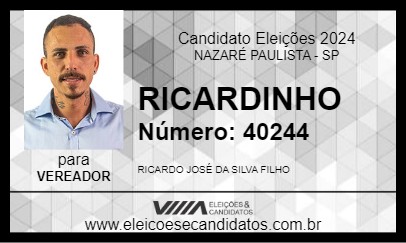 Candidato RICARDINHO 2024 - NAZARÉ PAULISTA - Eleições