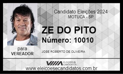 Candidato ZE DO PITO 2024 - MOTUCA - Eleições