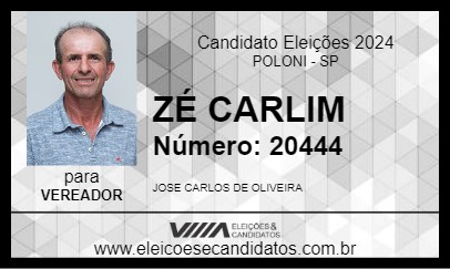 Candidato ZÉ CARLIM 2024 - POLONI - Eleições