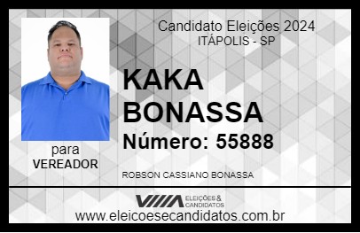 Candidato KAKA BONASSA 2024 - ITÁPOLIS - Eleições