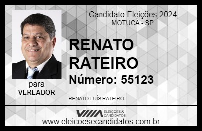 Candidato RENATO RATEIRO 2024 - MOTUCA - Eleições