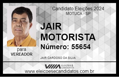 Candidato JAIR MOTORISTA 2024 - MOTUCA - Eleições